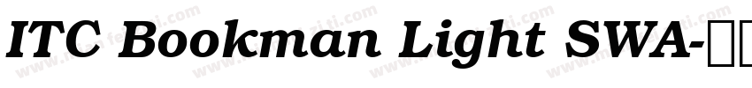 ITC Bookman Light SWA字体转换